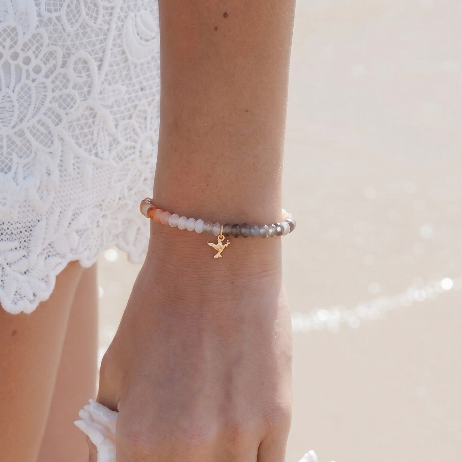 Moonstone Peace Bracelet