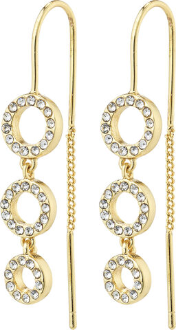 ROUGE recycled crystal chain earrings gold-plated