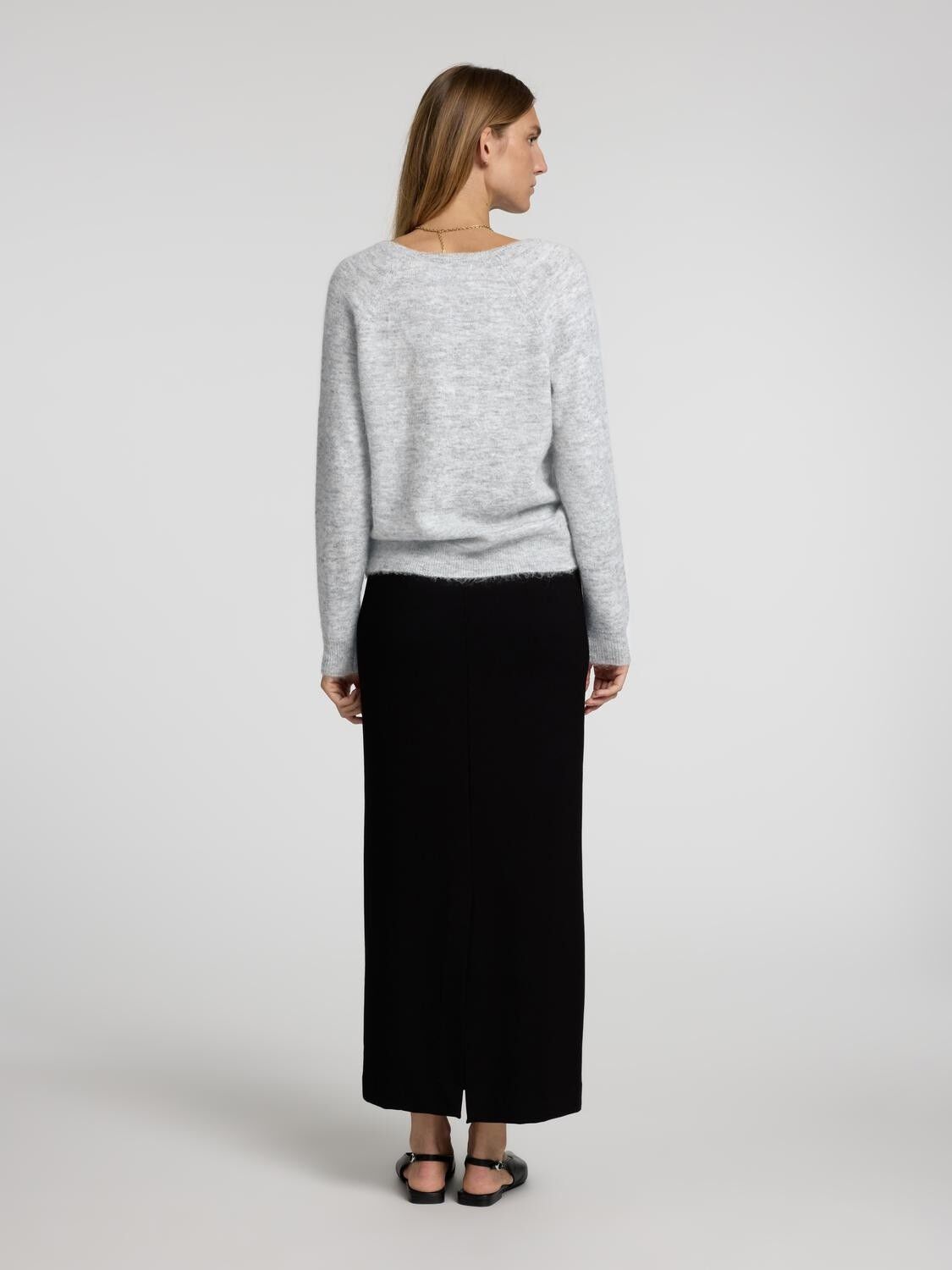SLFLULU NEW LS KNIT V-NECK B NOOS