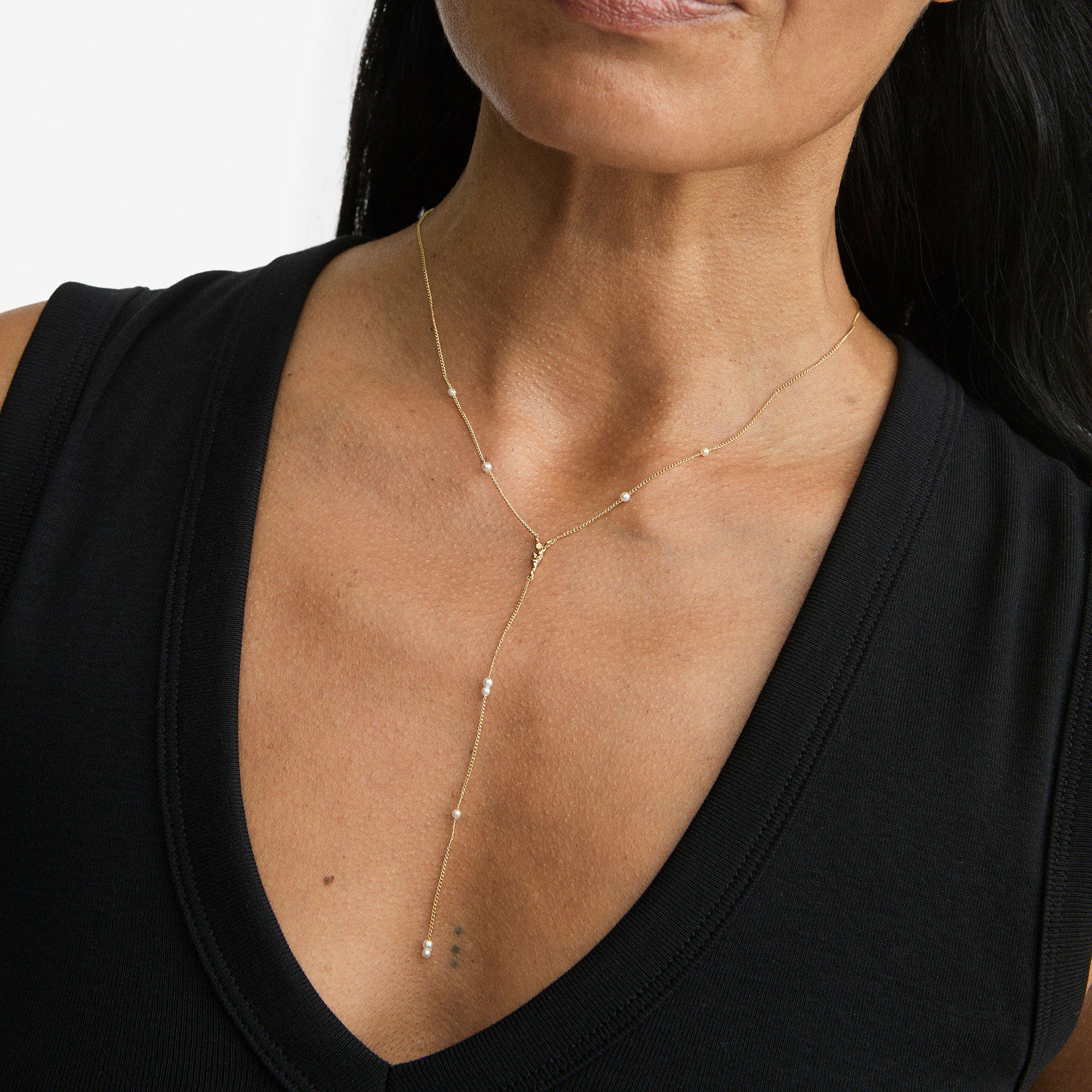ERON Y-necklace gold-plated