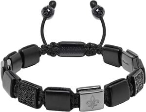 Matte Onyx Fleur Flatbead Bracelet