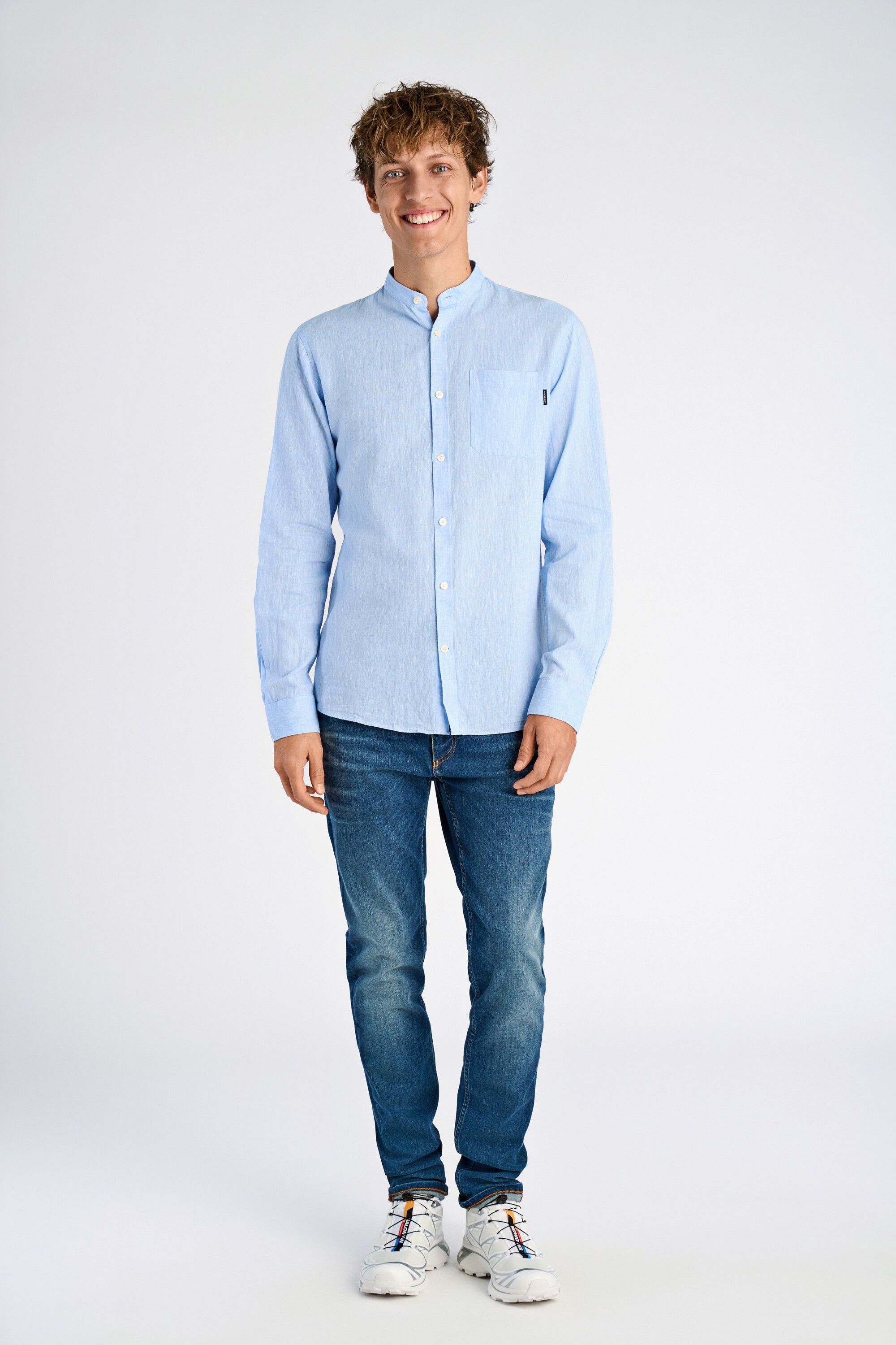 Cotton/linen shirt L/S