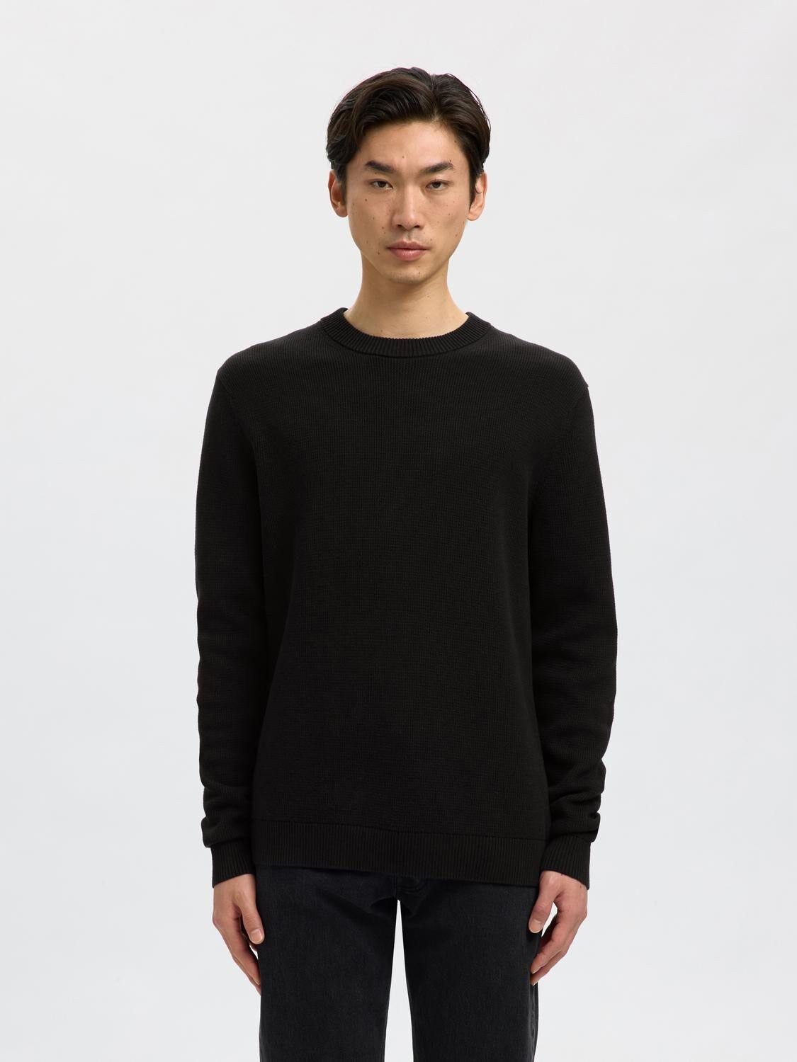 SLHDANE LS KNIT STRUCTURE CREW NECK