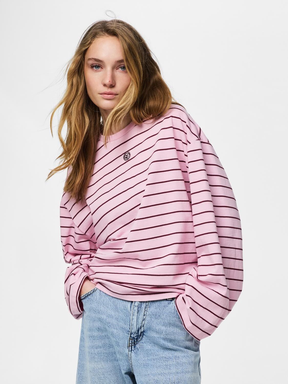 PCSADIE LS BARREL SLEEVE TOP JRS D2