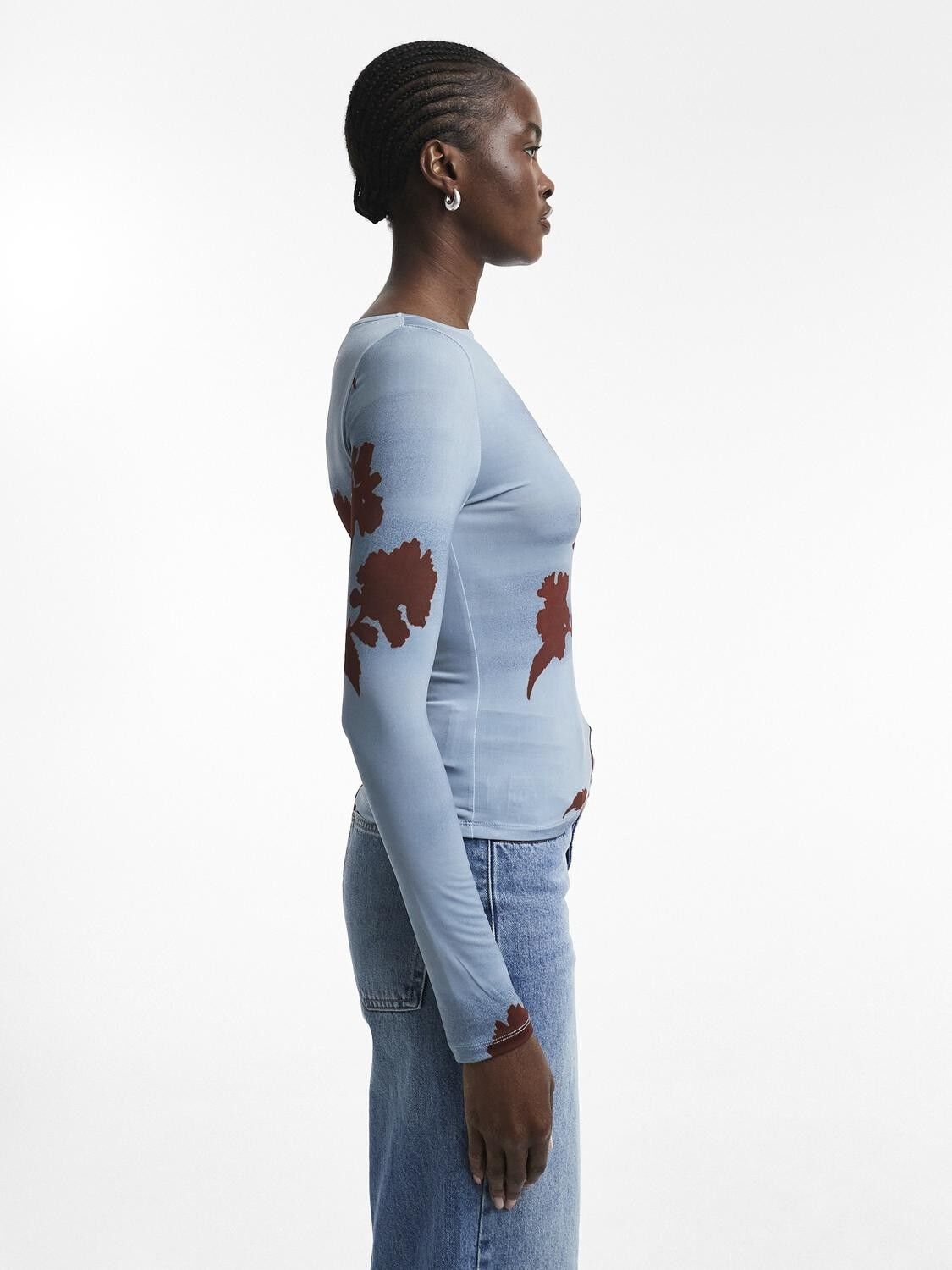 TSKJERSTIN LS FLORAL PRINT TOP JRS