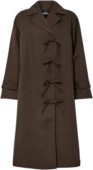 PCAGNES LS TIE TRENCHCOAT WVN D2D P