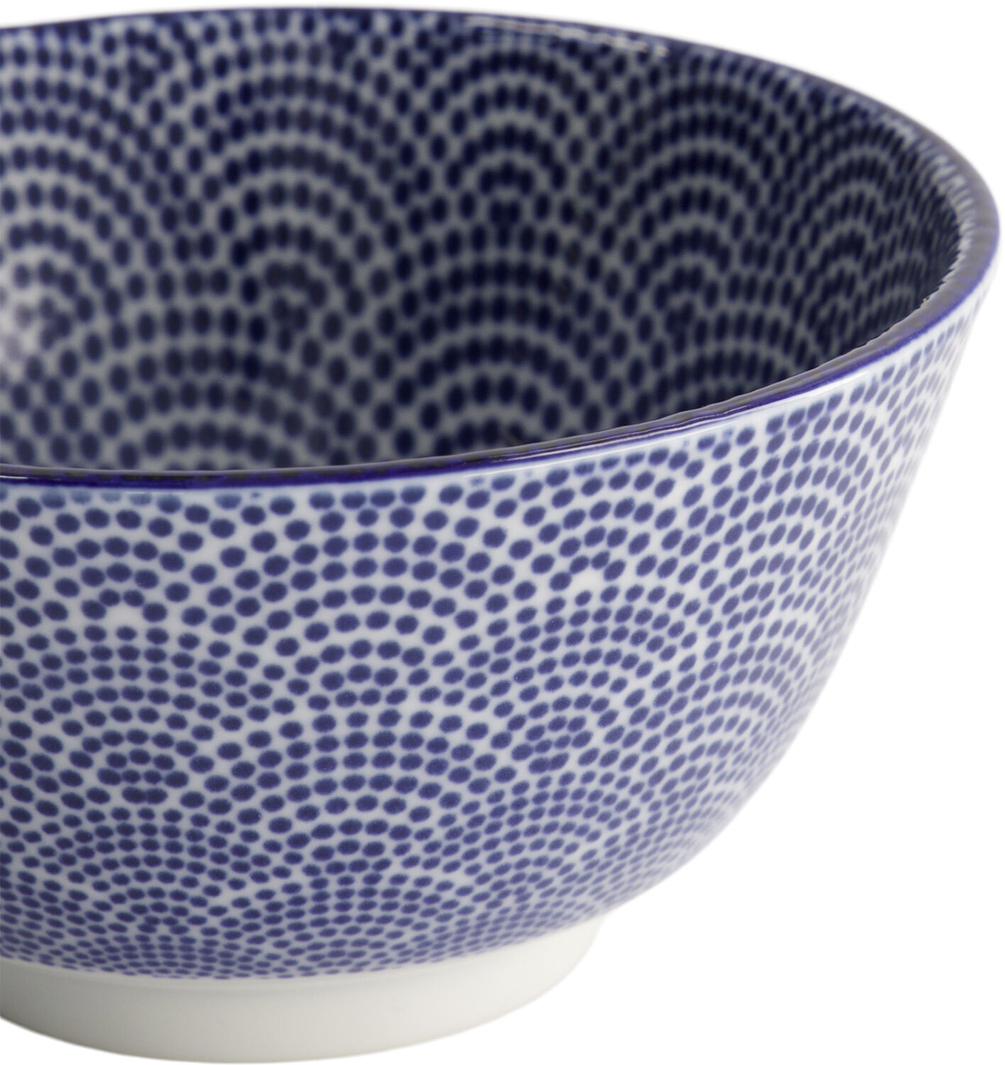 Nippon Bl&aring; ris sk&aring;l 12x6,4cm 300ml Prikker