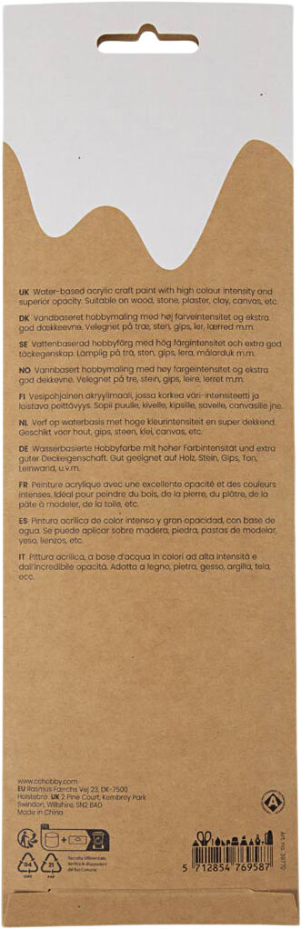 Plus Color Hobbymaling, pastelfarver, 6x5ml.