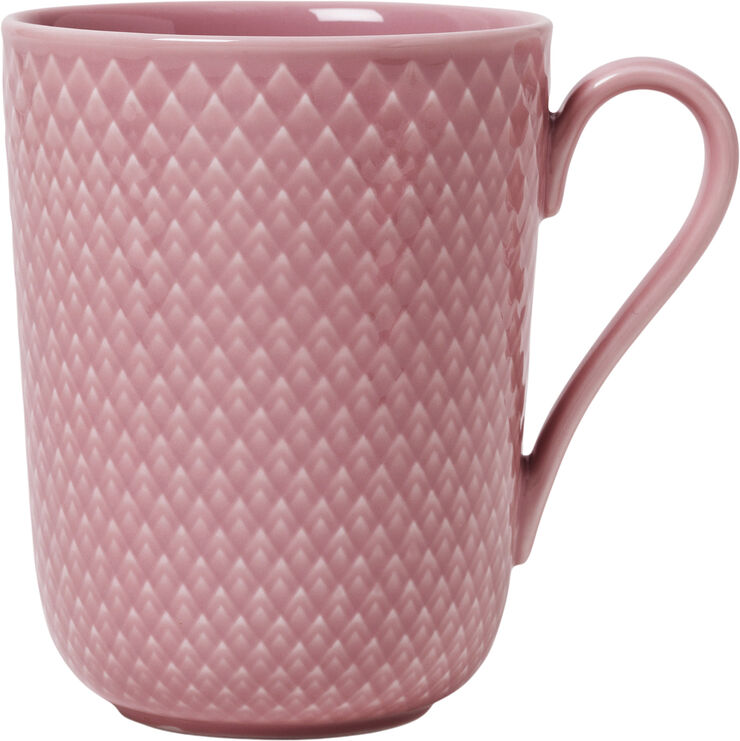 Rhombe Color Krus med hank 33 cl rosa porcelæn