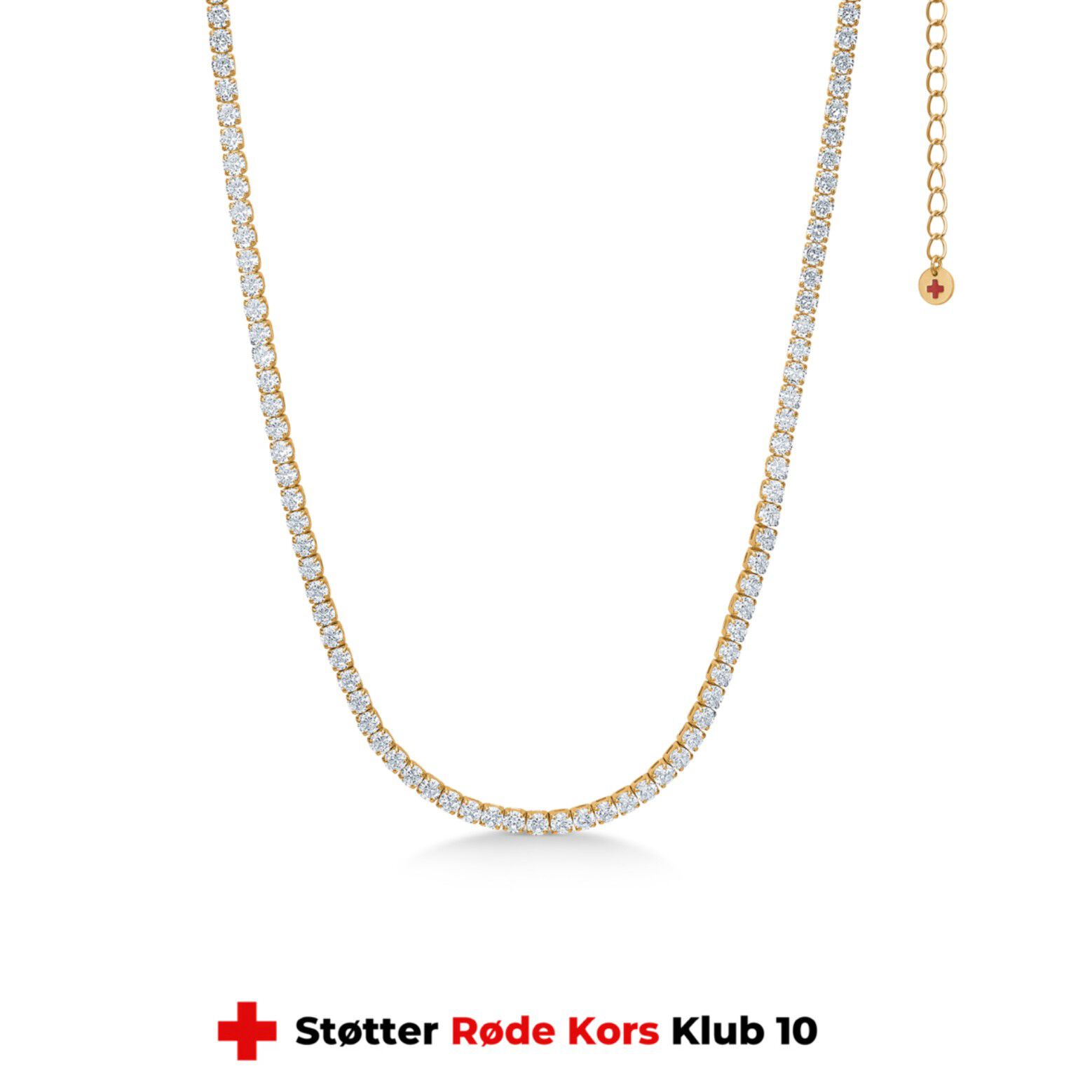 Red Cross Halsk&aelig;de - Forgyldt