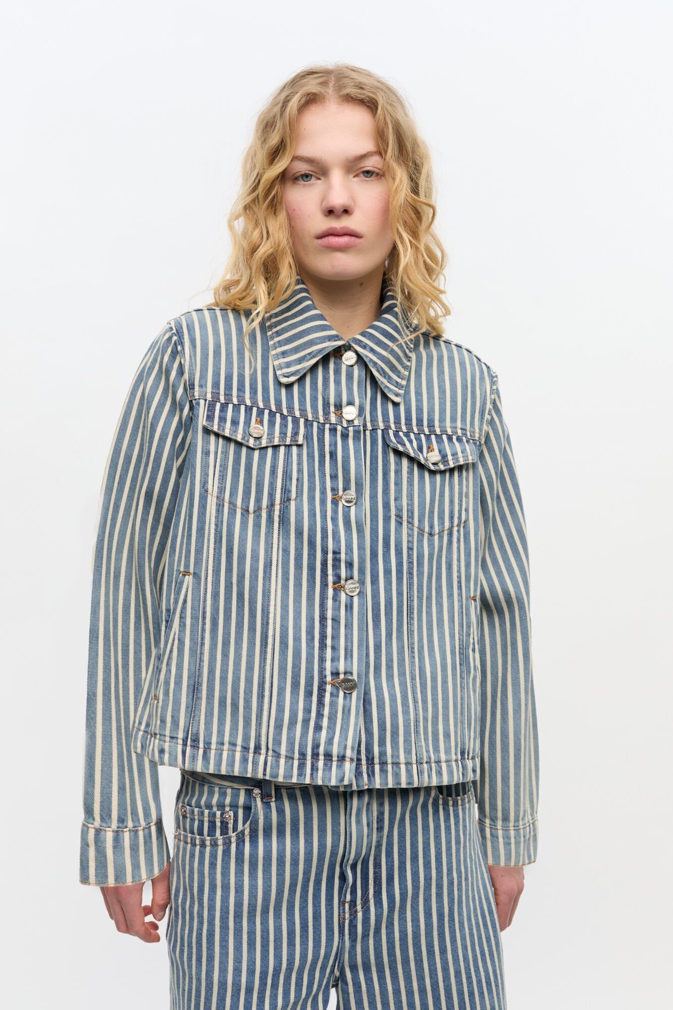 Light Stripe Denim Jacket