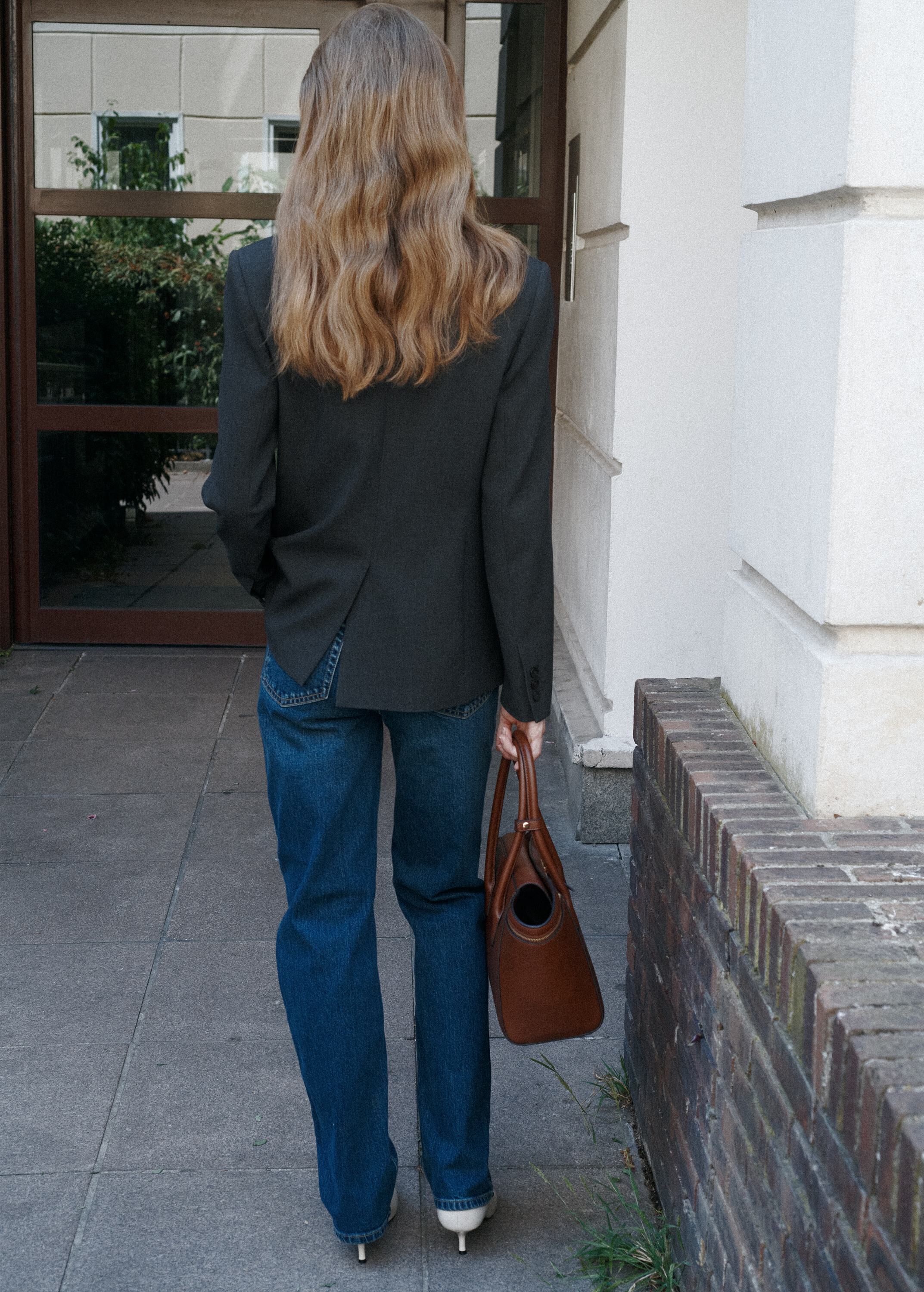 Straight-fit suit blazer