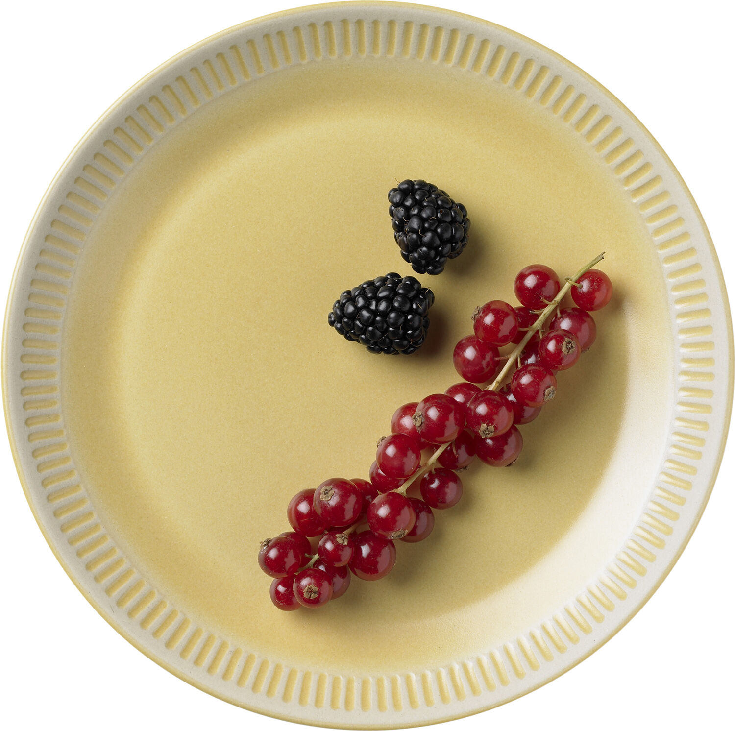 Knabstrup Colorit, tallerken, gul, &Oslash;19 cm