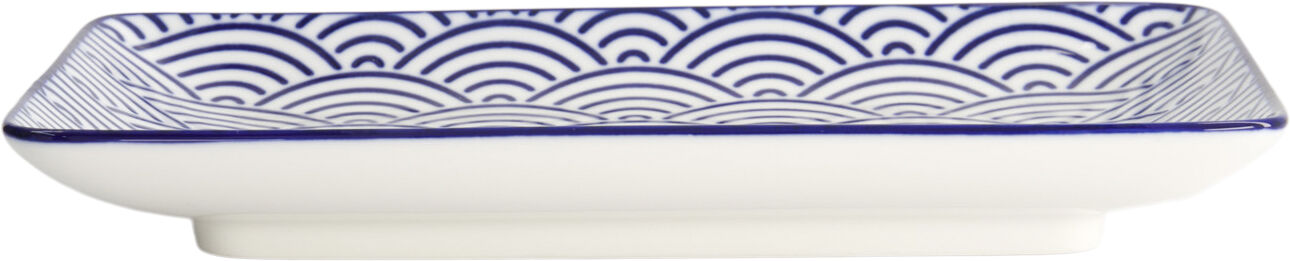 Nippon Blue Plate Rect 21x13. 5 Wave