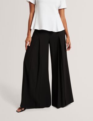 AEPI Front Pleat Wide Leg Trousers