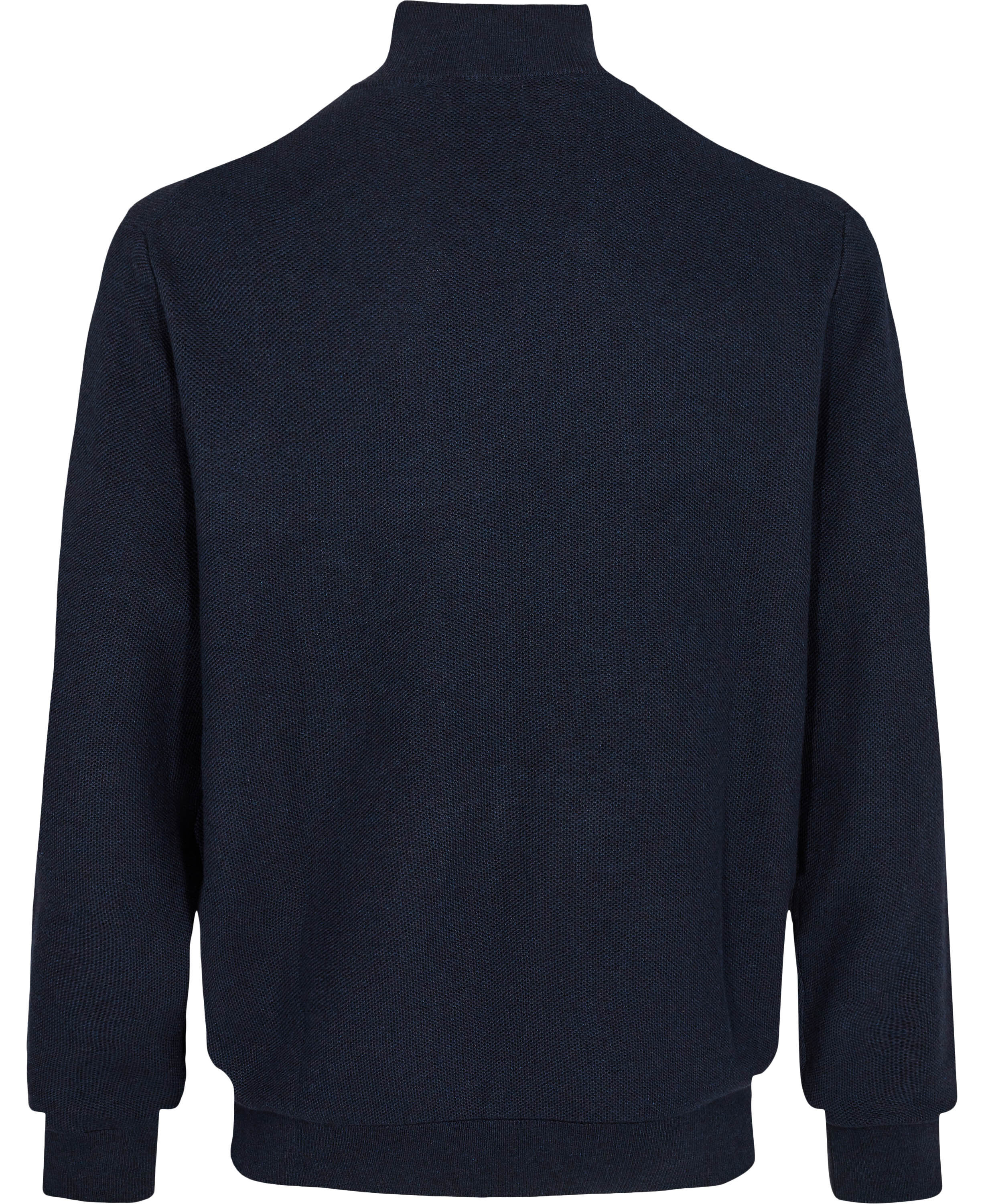 Mesh-Knit Cotton Quarter-Zip Sweater