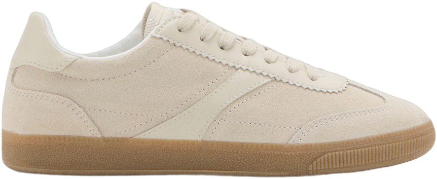 Leather mixed sneakers