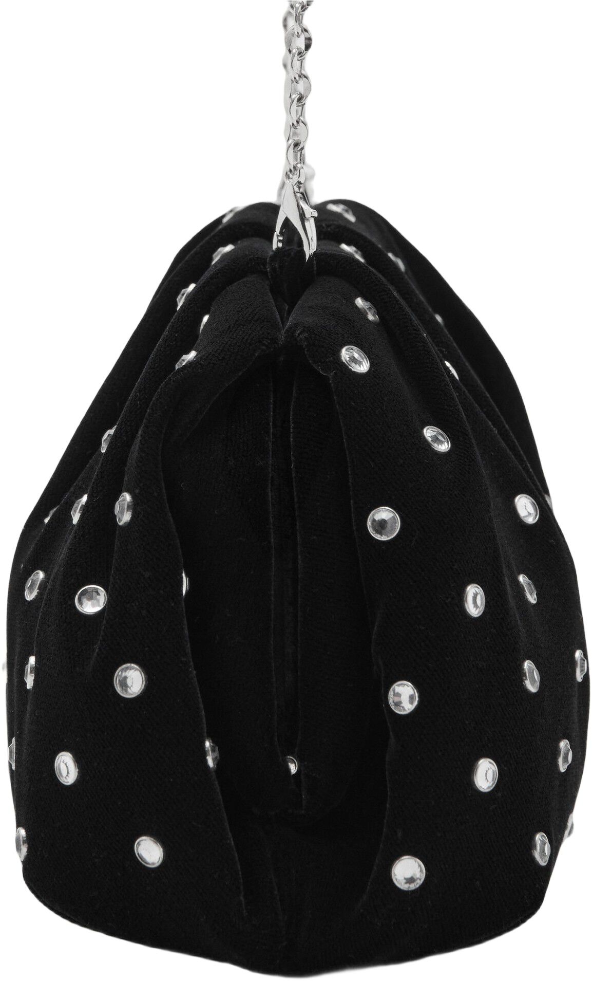 Velvet strass clutch