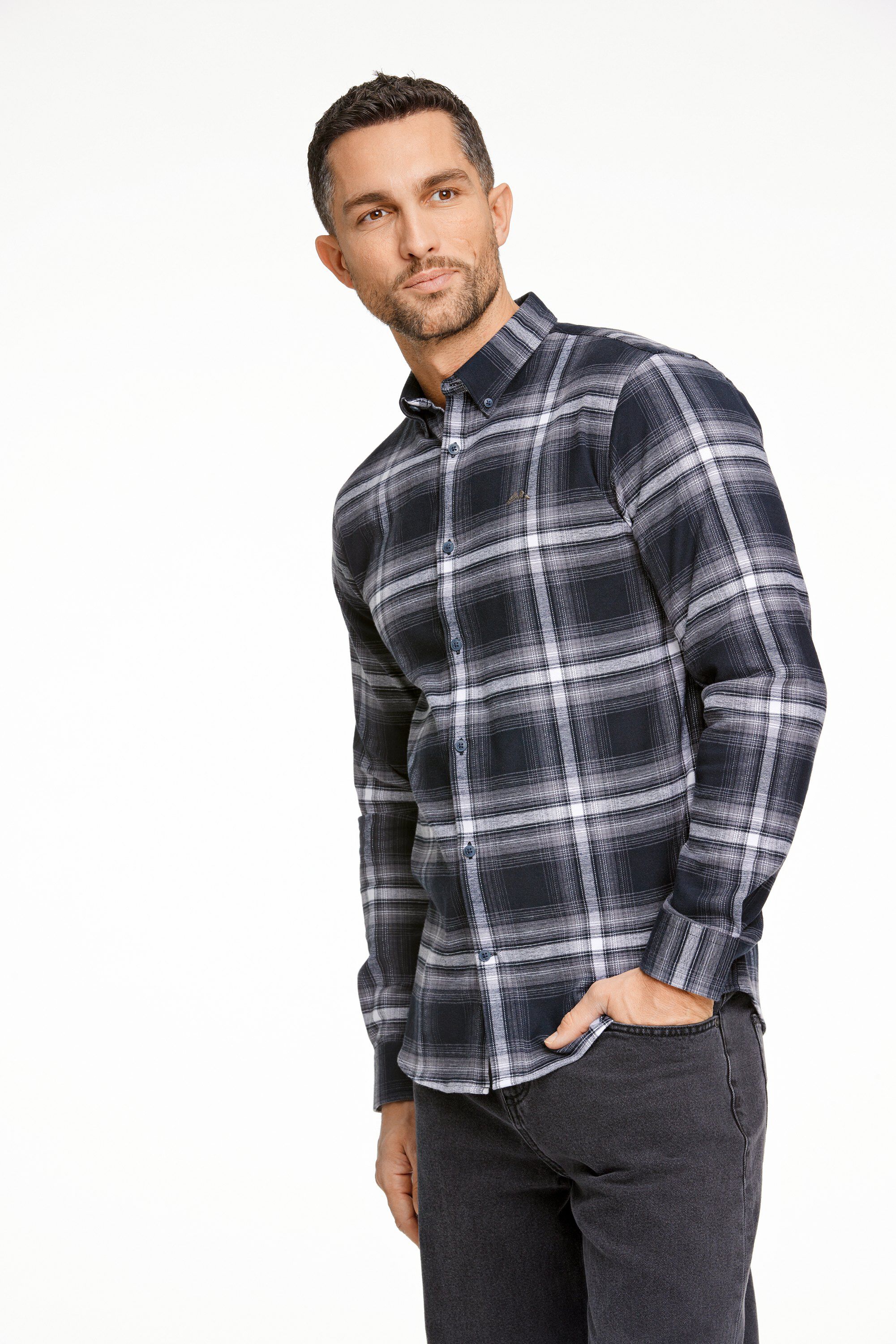 Brushed checked shirt L/S