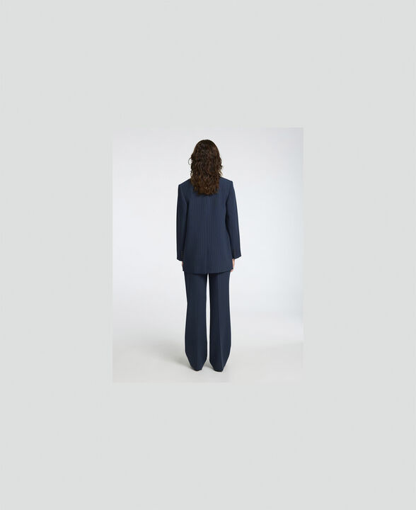 SLFRITA LS RELAXED BLAZER PIN STRI