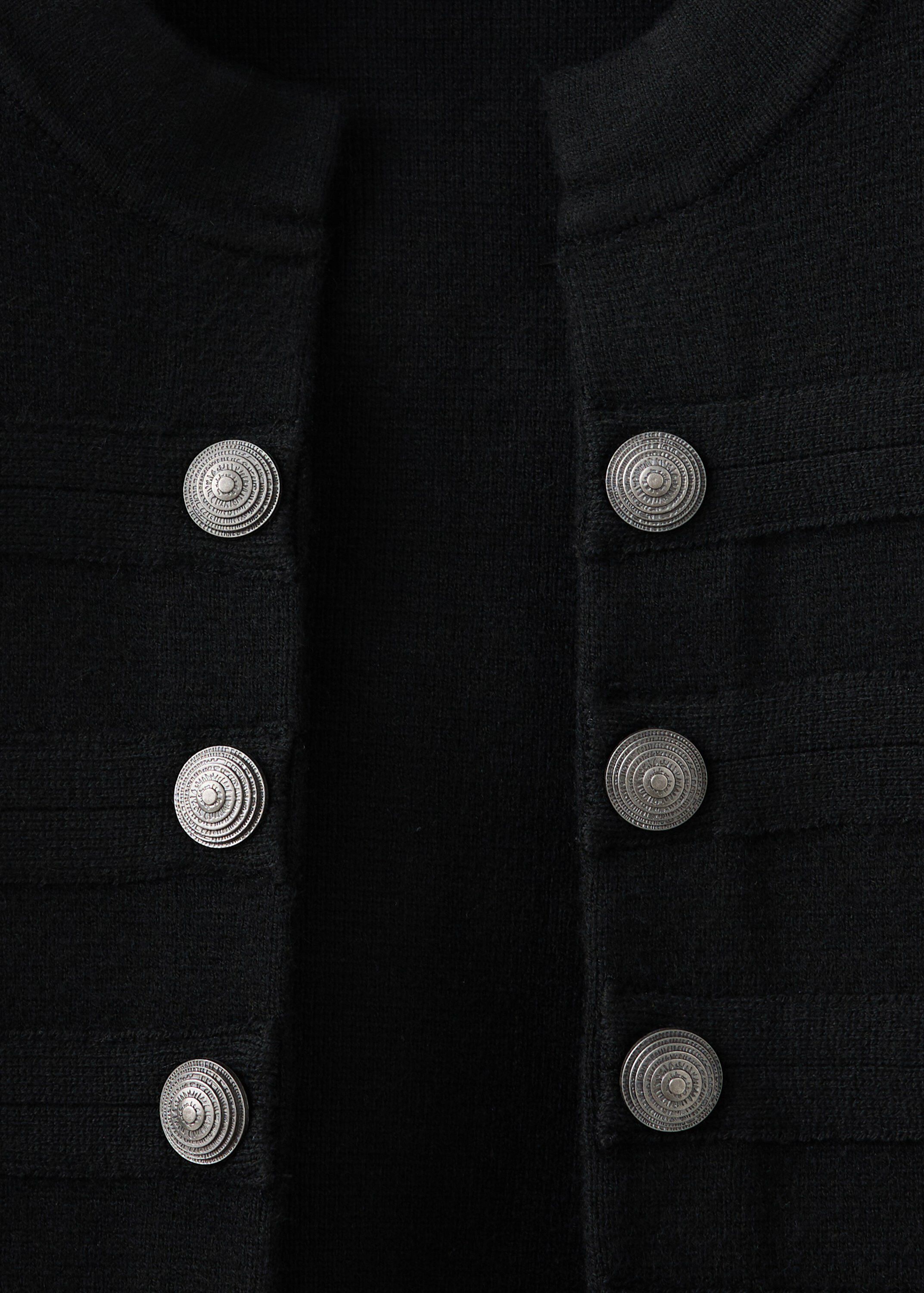 Fine-knit buttoned jacket