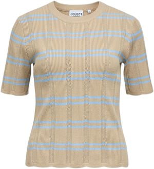 OBJEBBA S/S RE KNIT TOP E SS FAIR 2