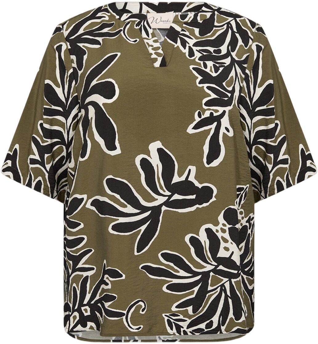 Curvy WA-LINNEA 1 Bluse Oliven