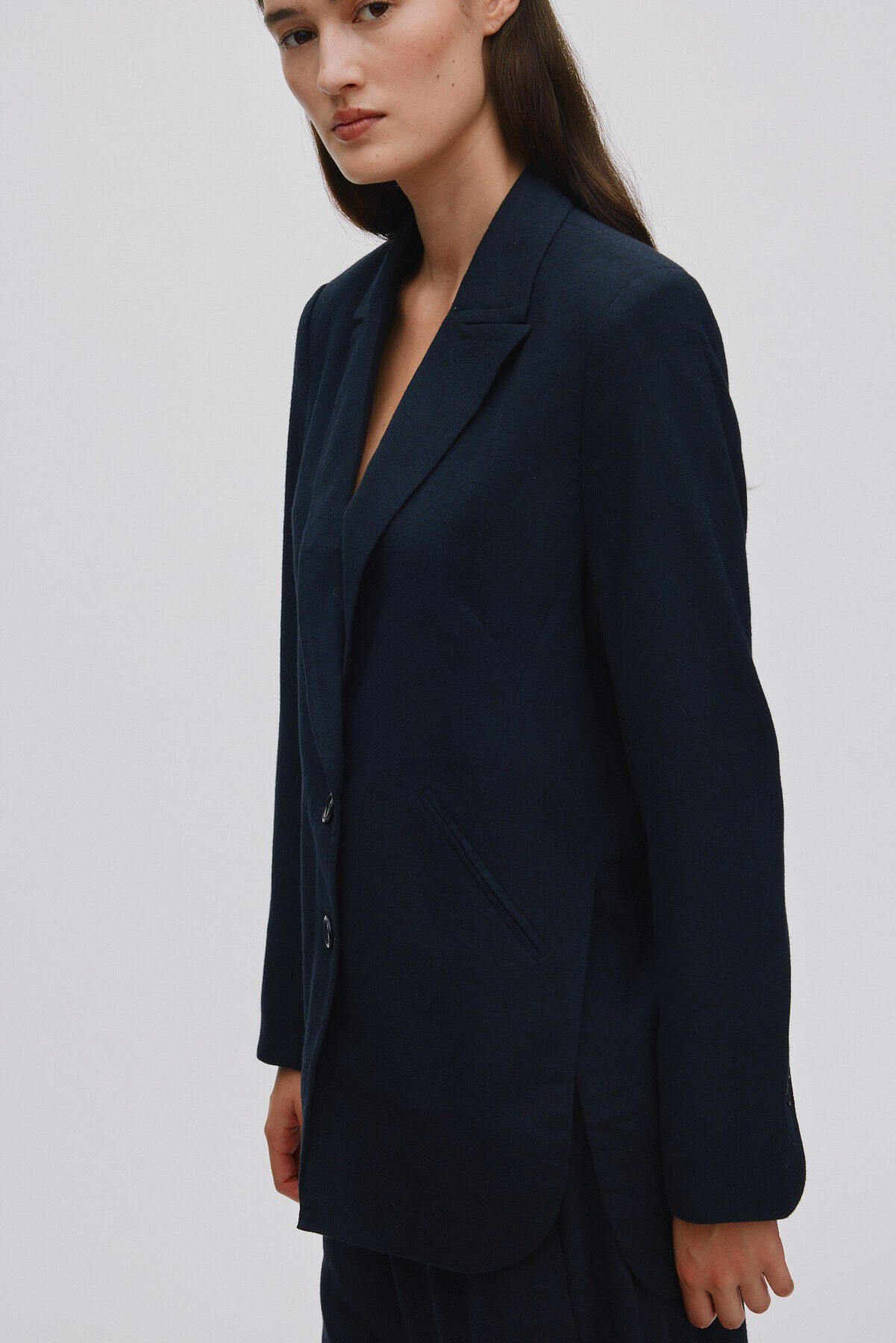 Drapy tailoring fitted jacket - Car