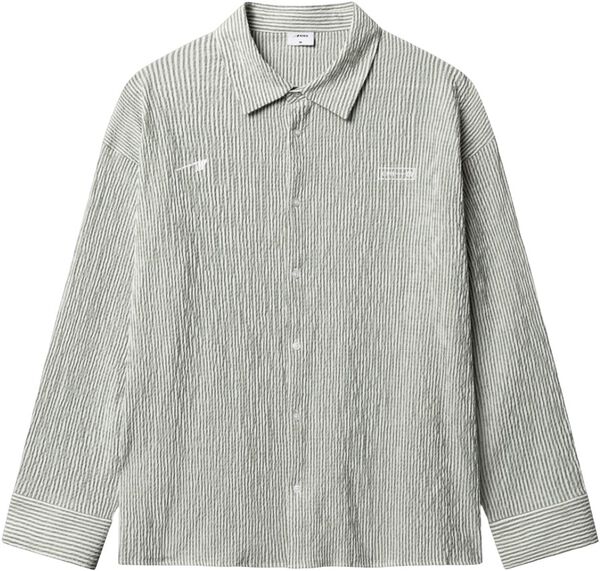 Arkk Logo Seersucker Shirt Khaki