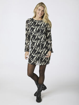 Luni Distressed Zebra Dress