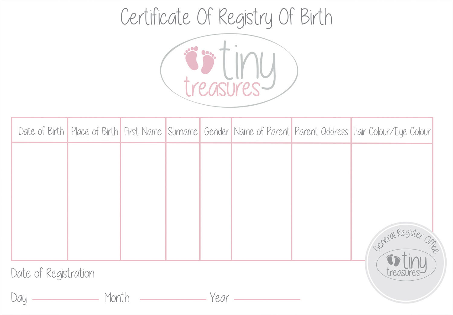 TINY TREASURES. Pink Bunn