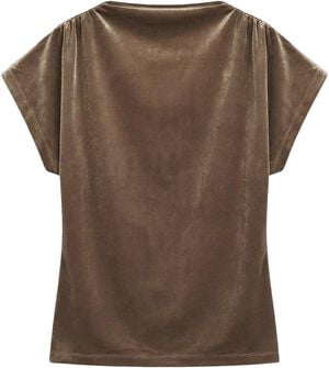 AWESSENCE CAP SLEEVE HIGH NECK TOP