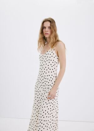 Polka dot midi dress