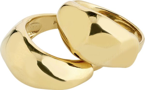 DUNE rings, 2-in-1 set, gold-plated