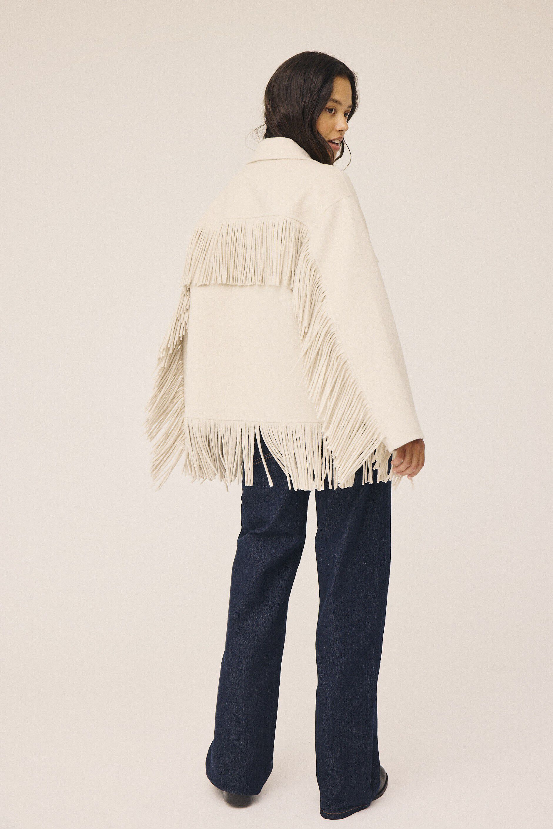 Reeva 14 Jacket with Fringes - GRS