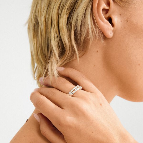 SHIFT ring sølvbelagt