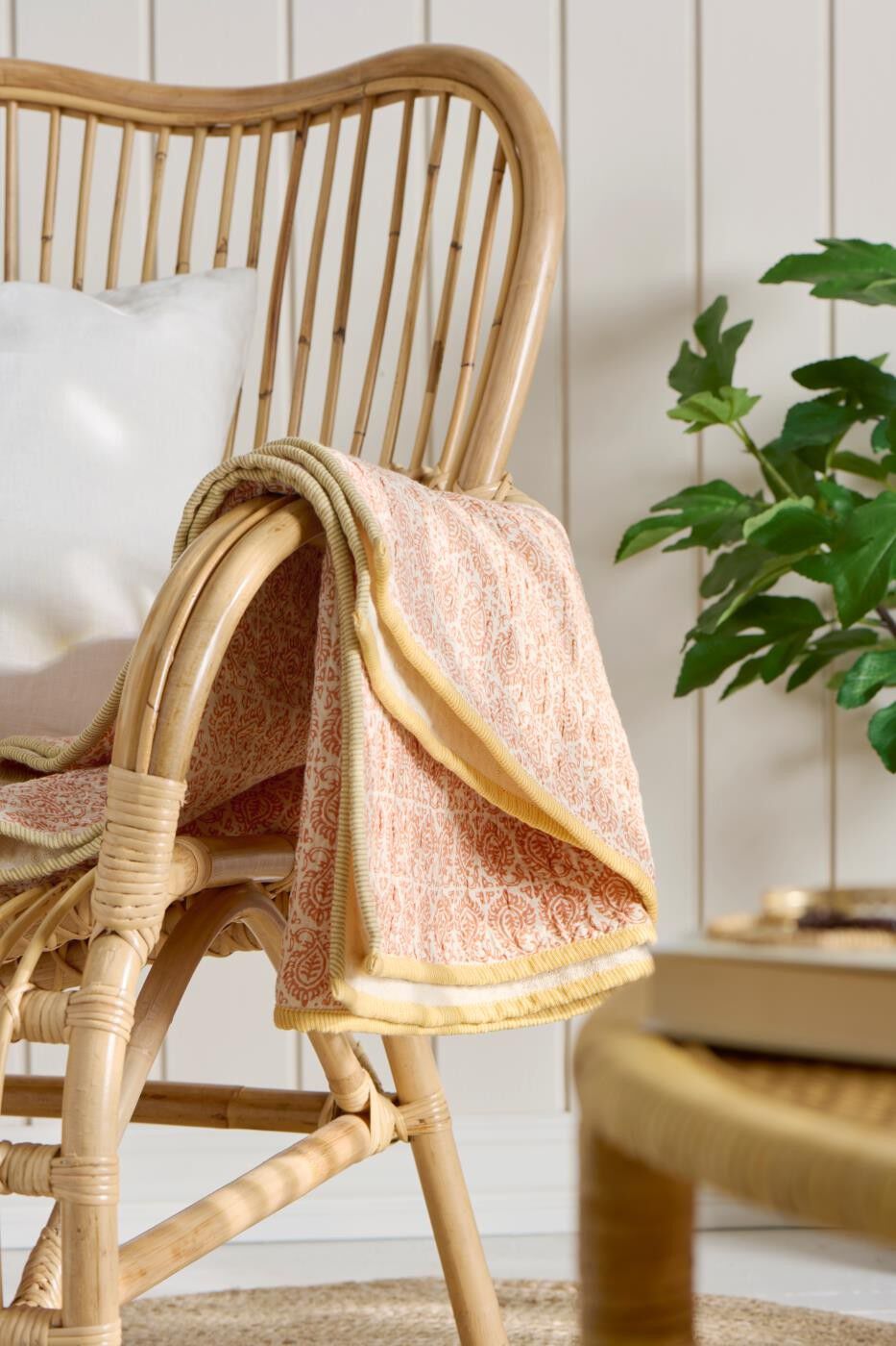 Plaid Vigga m/br&aelig;ndt orange print dobbeltv&aelig;vet