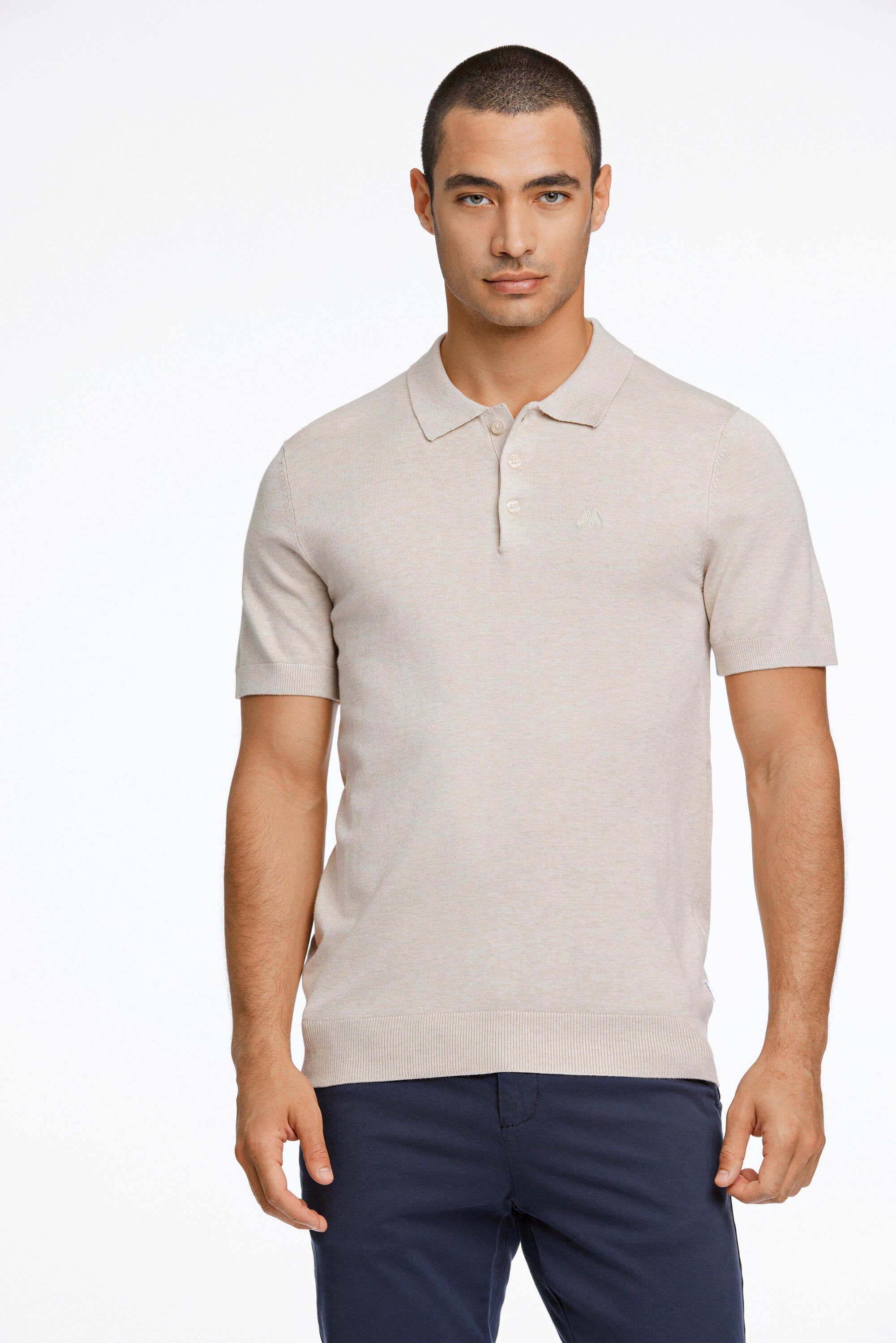 Ecovero S/S polo knit