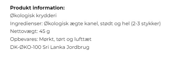 Ananda's kanel, hel&st&oslash;dt