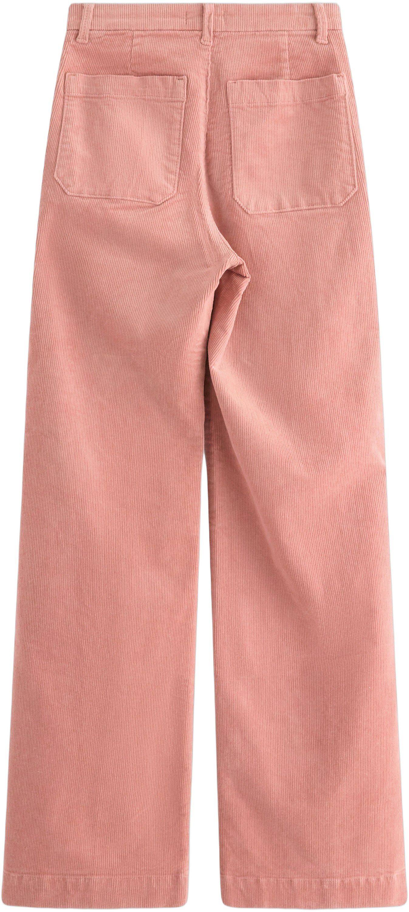 Bukser med h&oslash;y midje i kordfl&oslash;yel m