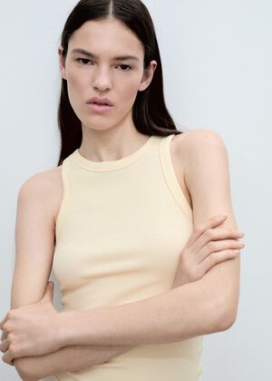 Halter-neck lyocell top
