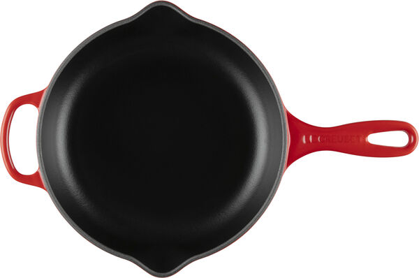 Stegepande i støbejern 23cm Cerise