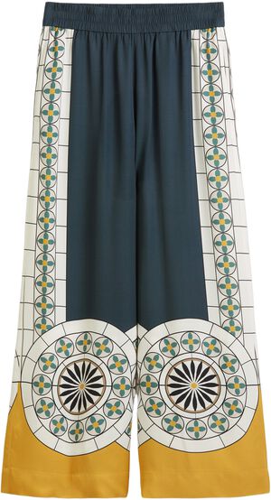 Woven pants, long length, elastic w