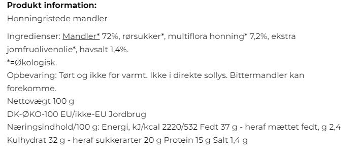 Largueta mandler honning og havsalt