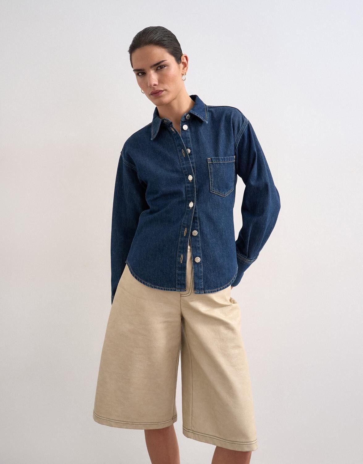 TSSANNE DENIM CINCH SHIRT DNM