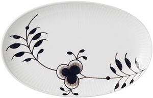 Black Fluted Mega Oval Asiette 23,5cm