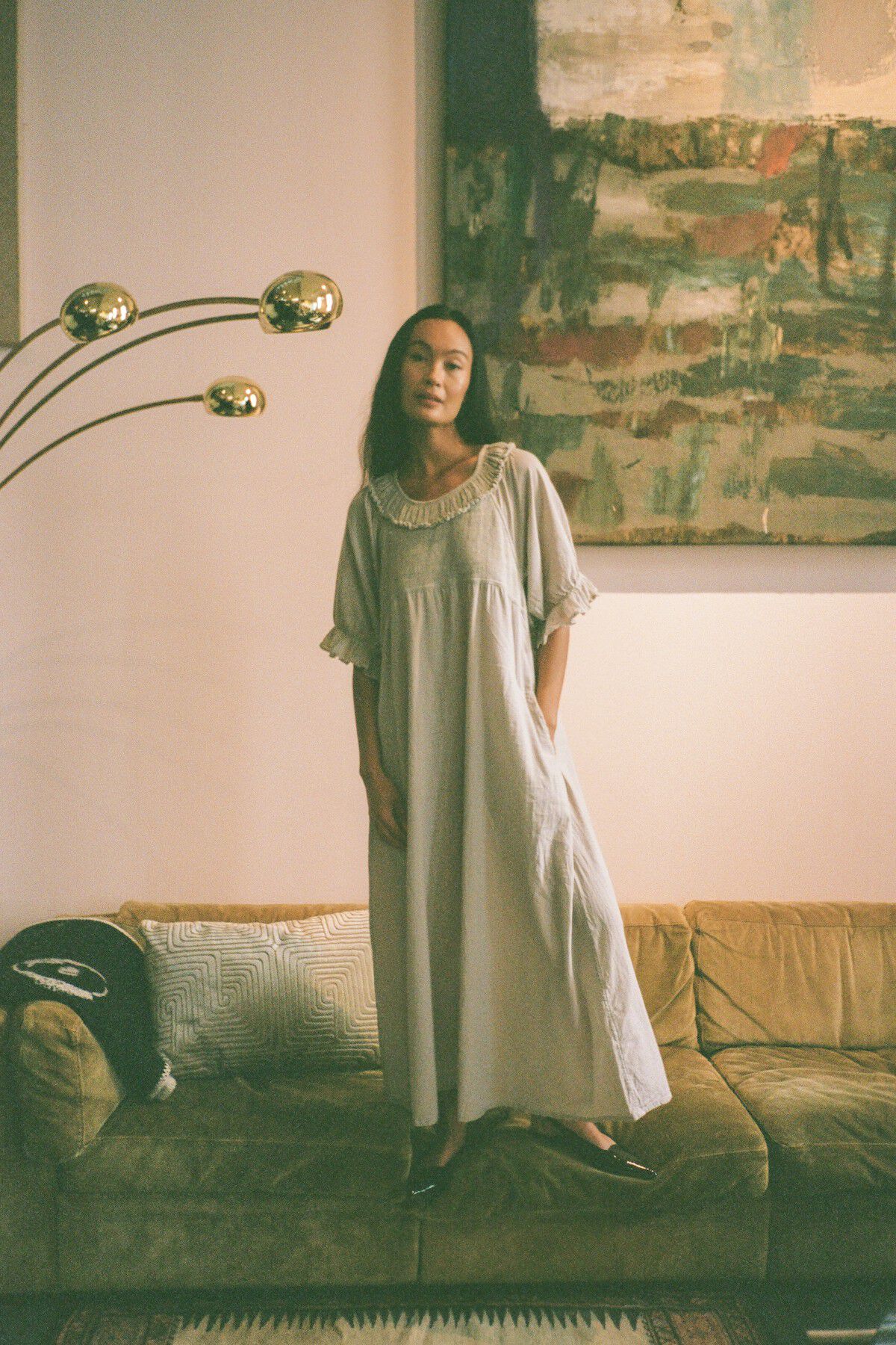 Cotton long angel dress - Dorothea