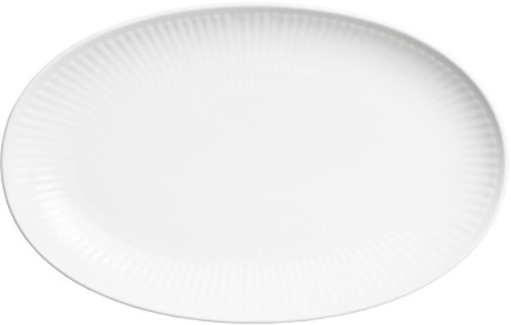 White Fluted Oval Asiette 23,5cm