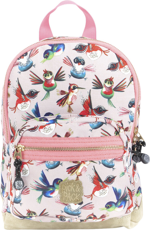 Birds Backpack, Soft pink