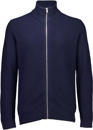 Recycle structure zip cardigan